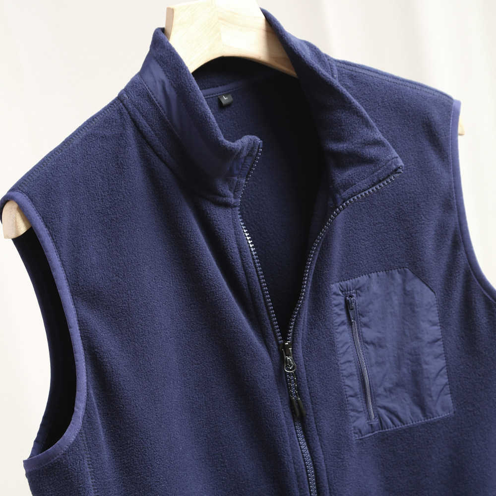 大牛货 暖暖的 外贸原尾单男装秋冬摇粒绒立领背心休闲马甲外套男,淘宝优惠券,粉丝福利购,淘宝优惠卷