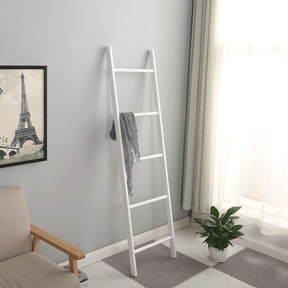Ladder ins style bathroom punch-free small oblique clothes rail