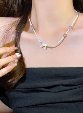 链饰品轻奢辣妹甜酷项女贝壳锁骨