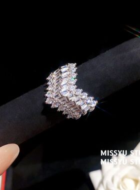 指环水滴氛围女富家千金戒超仙