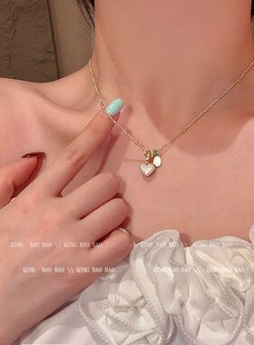 吊坠项链小众爱心百搭时尚链女