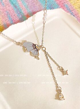锁骨链颈链甜酷蝴蝶小众女新款