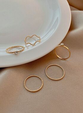 时尚嘻哈风戒指戒指韩版饰品个性