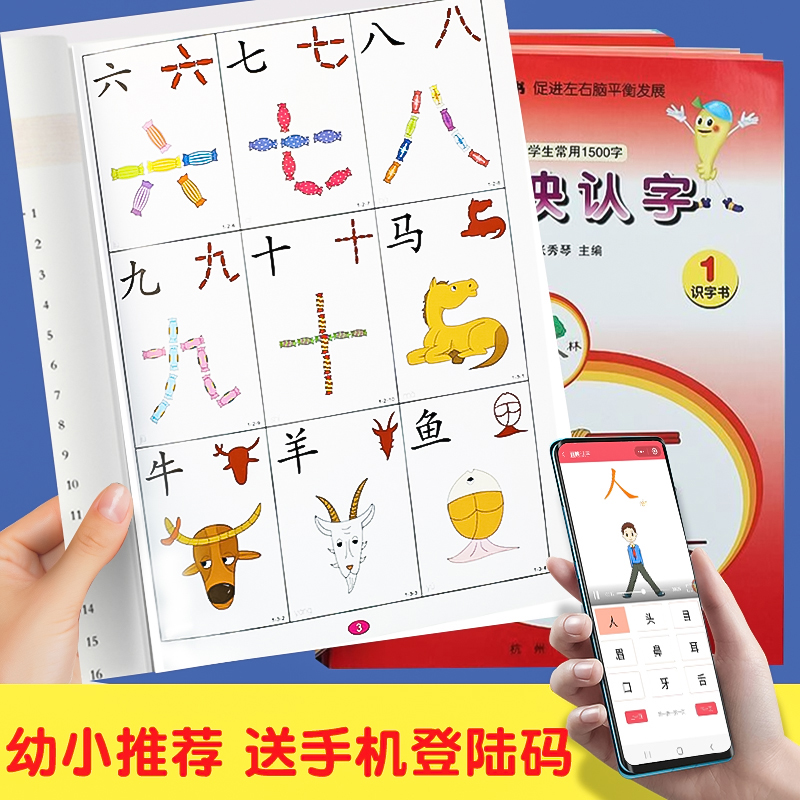 直映认字正版字卡儿童识字全套直印4数学拼音卡片0-3-6岁早教_虎窝淘