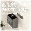Thickened carbon steel chopstick barrel spoon drain basket kitchen household chopstick cage punch-free wall-mounted storage box storage rack