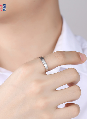 925银戒指情侣对戒一对订婚