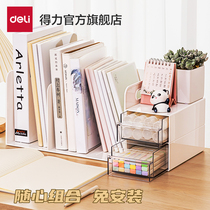 Right-hand Desk Multifunction Containing Shelf Desk Book Combo Book Composition Book Stand Office Small Bookshelves Book Partition Student Dorm Room Bezel Book Clip Learning Finishing Deviner Containing Box Book Stand Shelf