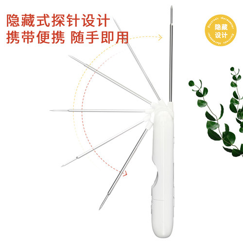 得力食品温度计水温计厨房烘焙油温计探针式婴儿奶温计电子测温仪 - 图0