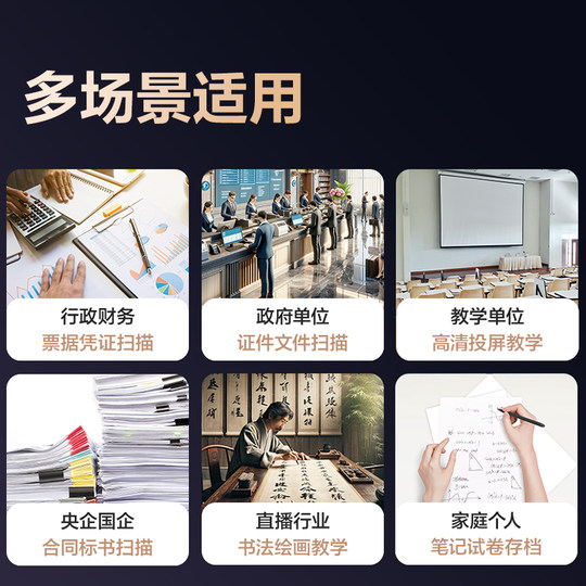 得力GK222新款高拍仪高清投影扫描仪1800万像素专业办公A3/A4书籍扫描连续扫描多页连拍自动补光自动纠偏