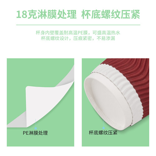 得力纸杯一次性隔热加厚纸防烫双层纸杯咖啡杯家用茶杯热饮水杯子 - 图1