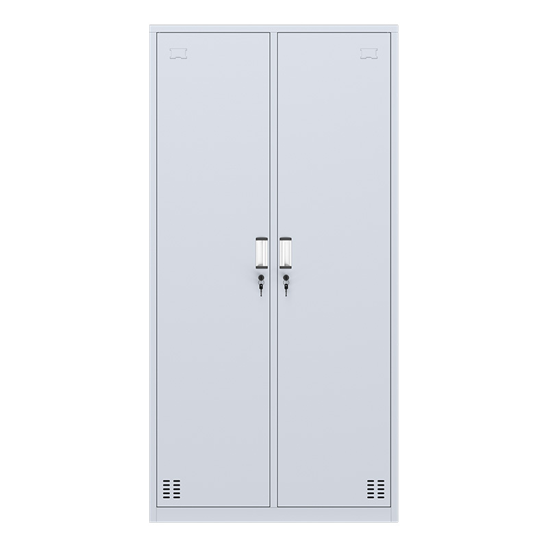 洛港 二门更衣柜员工宿舍钢制换衣柜车间铁皮柜储物柜子工衣柜 - 图2