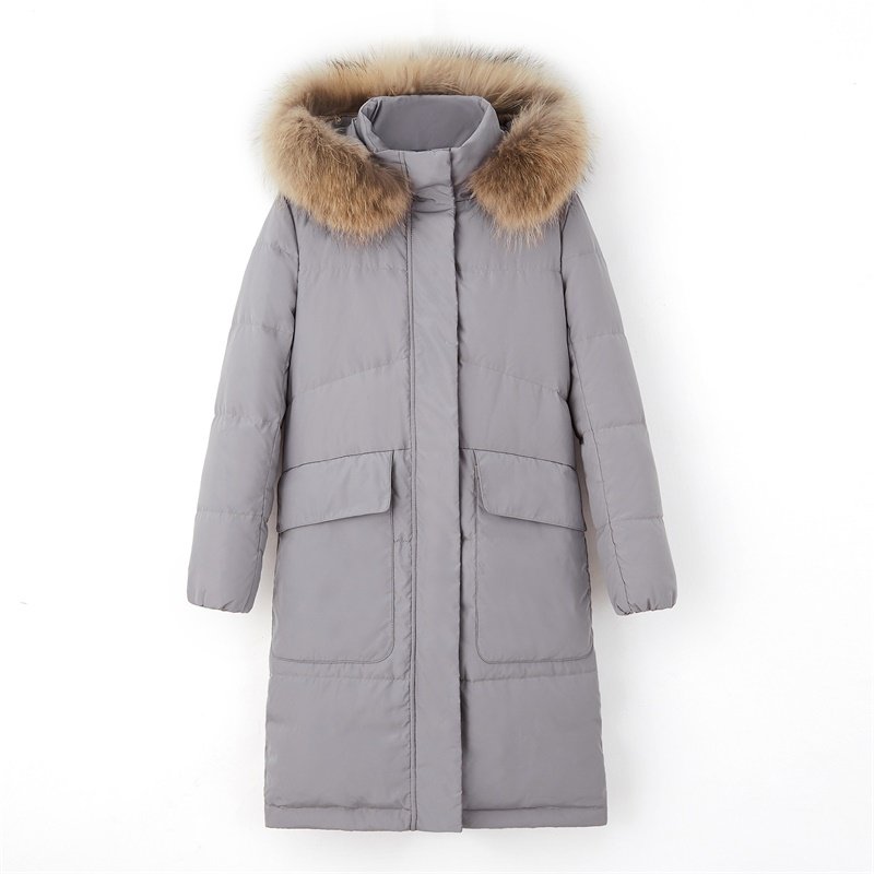 冰洁中长款2020年新款潮秋冬连帽大 冰洁羽绒服