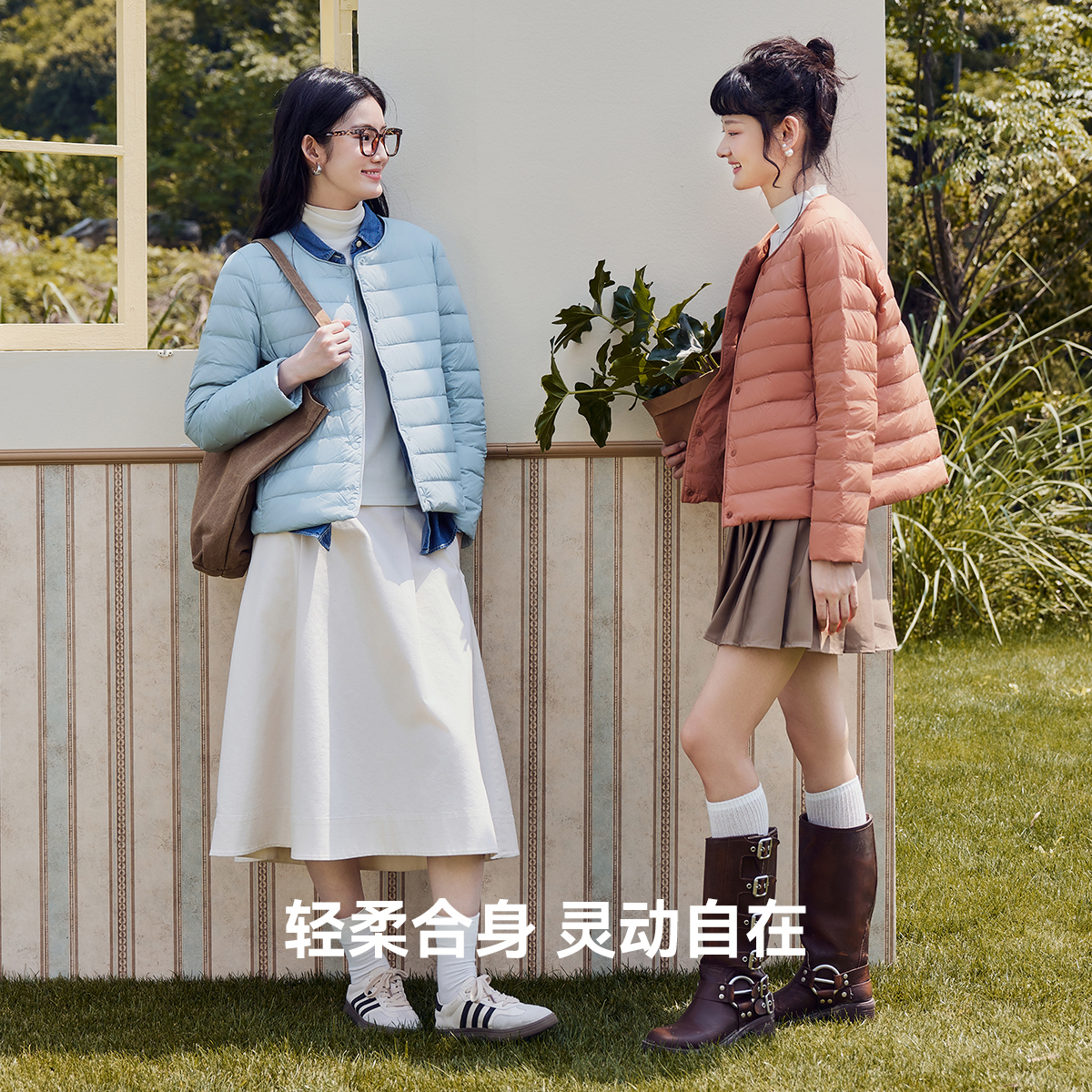 雪中飞2024冬新款女士韩版羽绒内恤休闲百搭简约轻便圆领都市保暖