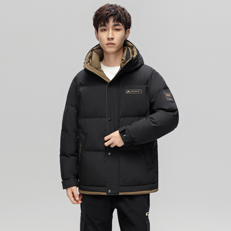 雪中飞2025春新款男士短款羽绒服加厚保暖商务休闲时尚百搭外套