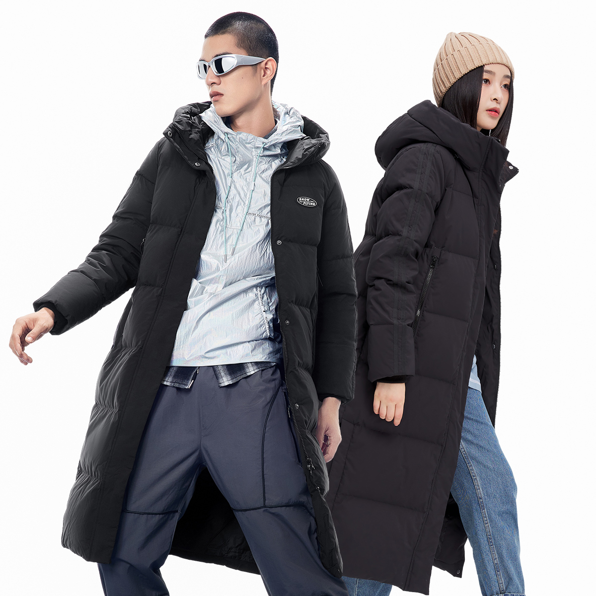 雪中飞2023冬韩男女同款运动保暖 雪中飞羽绒服