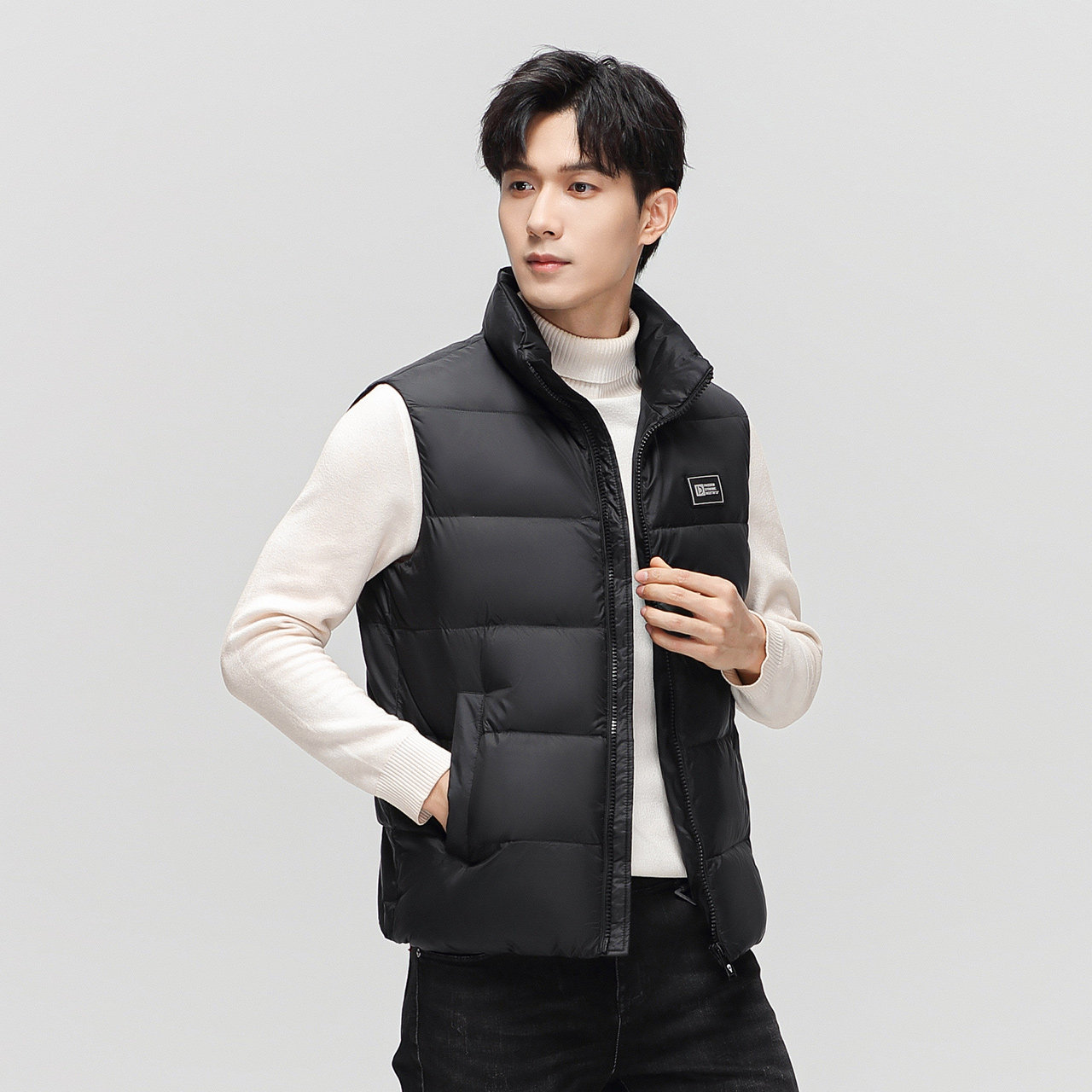雪中飞冬新款冬季外穿轻薄立领羽绒马甲外套潮无袖坎肩男,淘宝优惠券,粉丝福利购,淘宝优惠卷