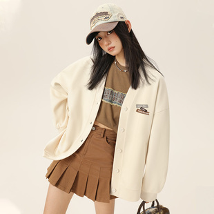 雪中飞卫衣外套女秋季2025新款休闲开衫