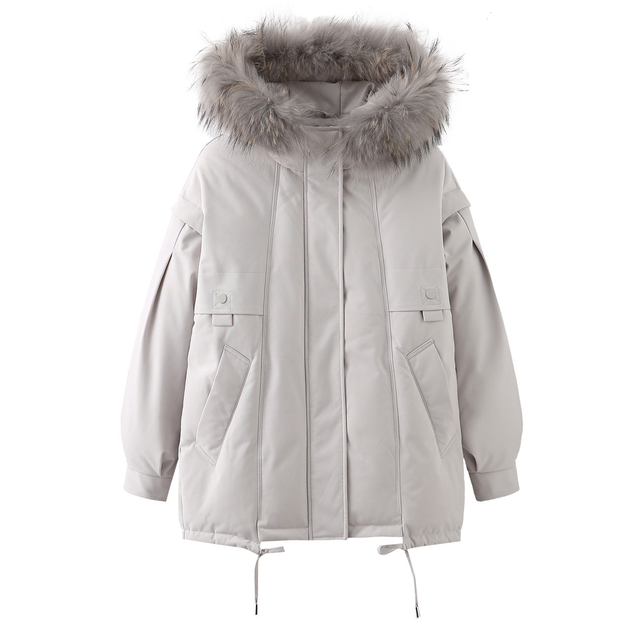 雪中飞2023秋冬新款气质大毛领短款 雪中飞羽绒服