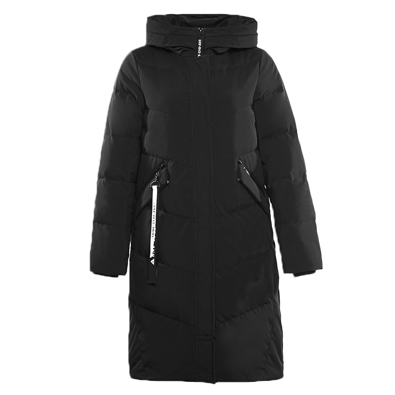 雪中飞反季羽绒服女中长款 秋冬新品连帽织带修身大码保暖外套 2019 雪中飞反季羽绒服女中长款 秋冬新品连帽织带修身大码保暖外套 2019