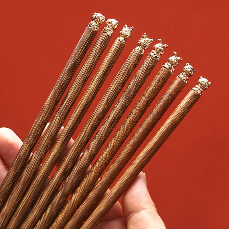 十二生肖成人筷儿童筷子防滑家用高档一人一筷鸡翅木筷子耐高温,淘宝优惠券,粉丝福利购,淘宝优惠卷