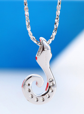 JUSTUS 纯银项链女心吊坠日韩学生森系简约锁骨链生日礼物送女友