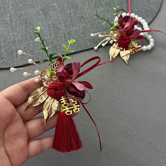 Новый свадебный корсаж в китайском стиле для жениха, невесты и родителей.