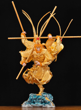 黄铜镶宝石齐天大圣孙悟空佛像