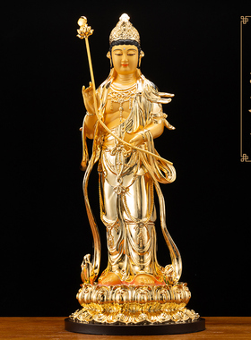 纯铜药师佛东方三圣佛像摆件