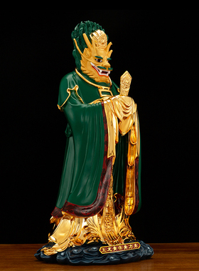 纯铜彩绘五帝龙王神像摆件
