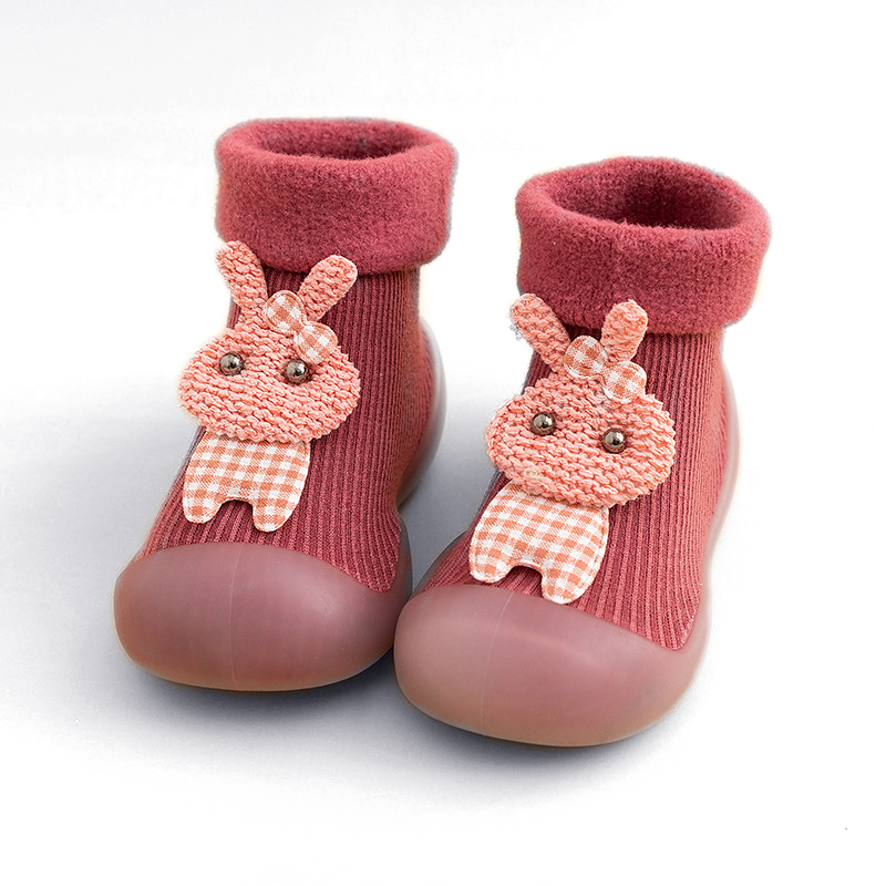 宝宝学步鞋冬季软底防滑加绒婴儿1岁春秋室内小童地板袜子鞋棉鞋