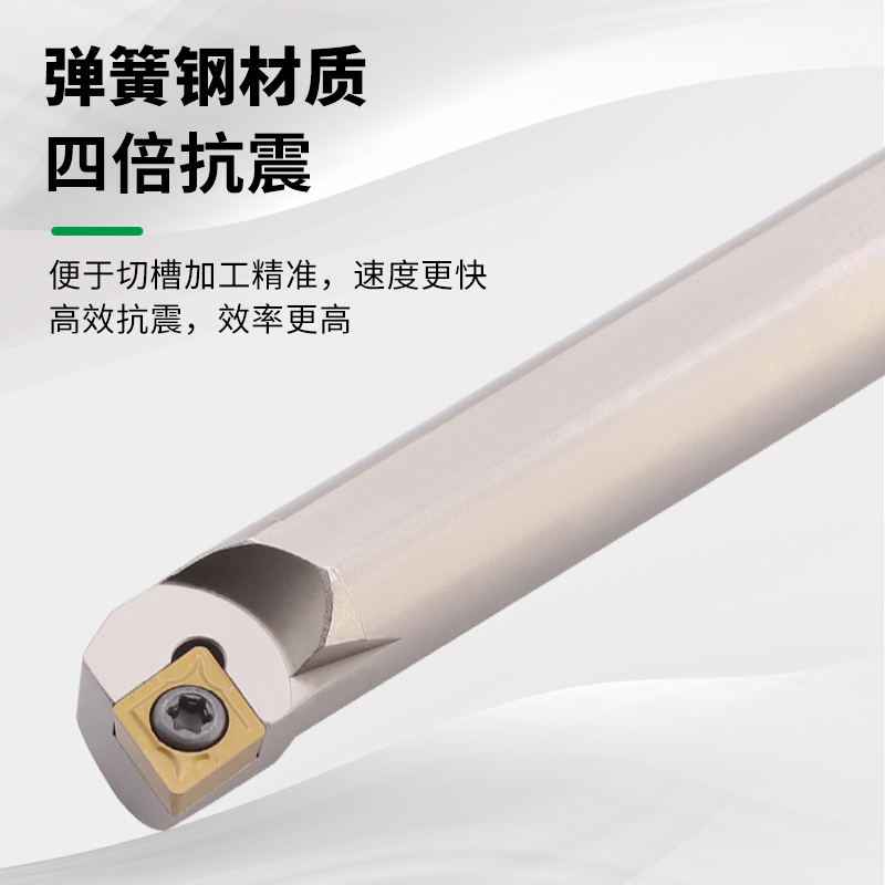 数控高速钢抗震内孔刀杆SCLCR03/04/06/09加硬防震小孔镗孔车刀杆 - 图2