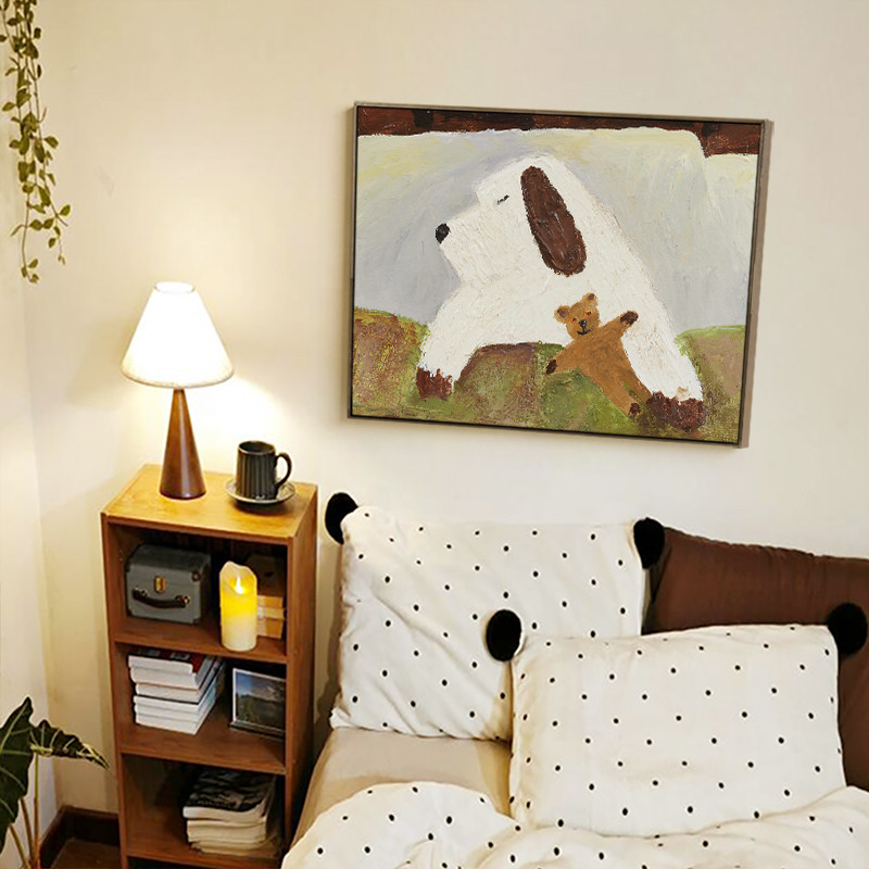 复古风客厅沙发背景墙装饰画卡通儿童房卧室床头挂画餐厅小众壁画,淘宝优惠券,粉丝福利购,淘宝优惠卷