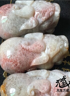 珊瑚雕刻貔貅人脉人际威势特种炼化威猛灵力