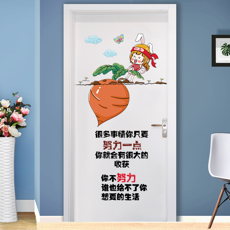 卡通墙贴画儿童房间布置墙壁墙面装饰创意个性卧室柜子门贴纸自粘-图2