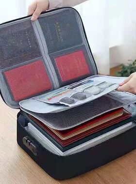 Document Organizer Briefcase 3-Layer Folder Holder Men's Wom