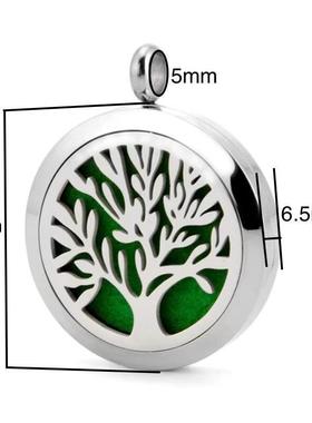 钛钢镂空精油扩香吊坠猫咪锁骨链