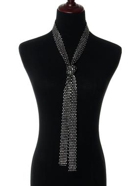 厂家直销水兵舞领带女士舞蹈配饰水钻亮片新潮闪亮领结