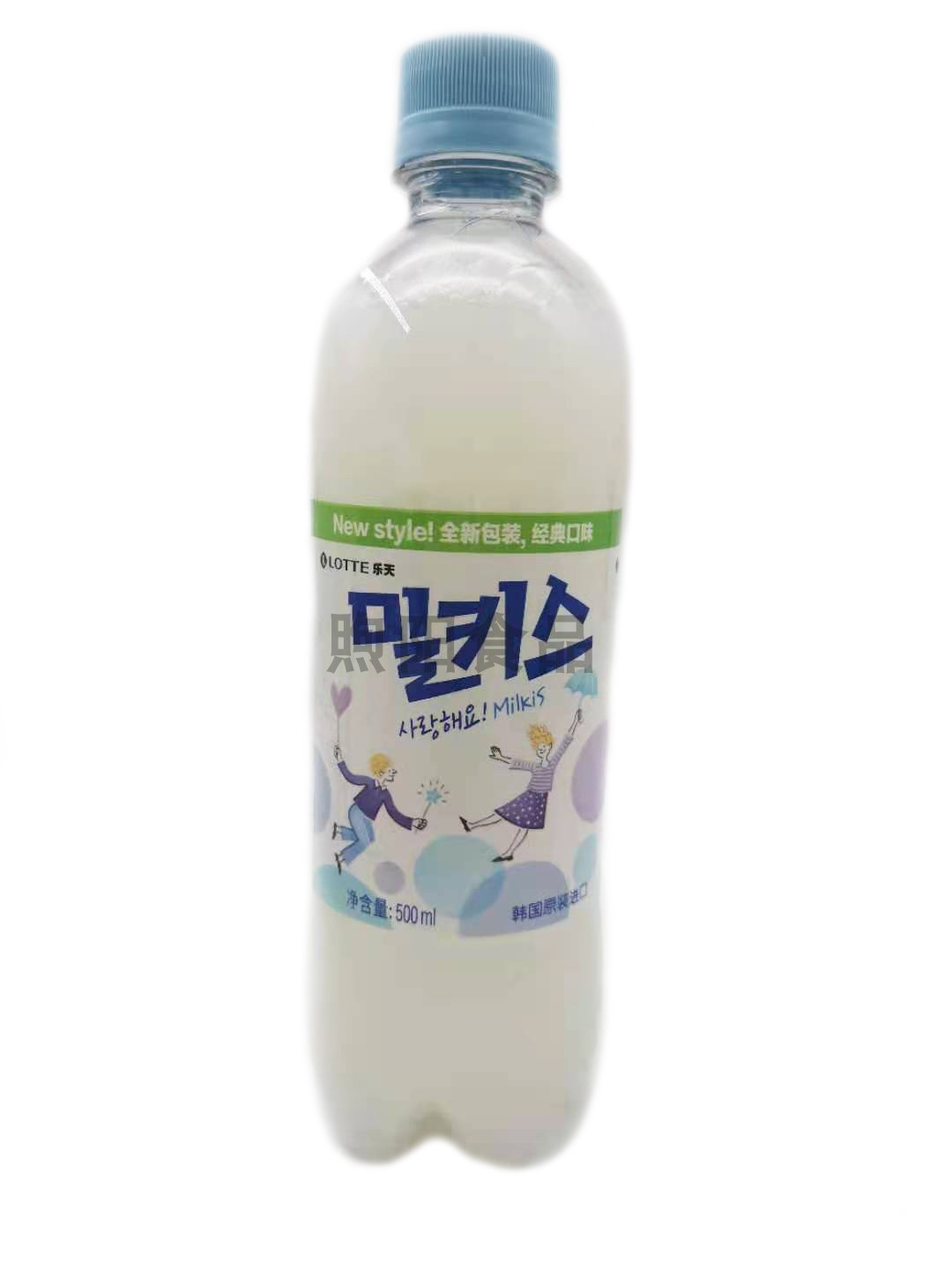 进口韩国乐天牛奶苏打汽水碳酸饮料妙之吻棉花糖味500ml瓶装整箱-图2