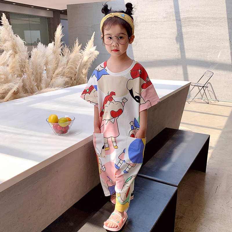 女童睡裙夏季纯棉小老虎可爱连体衣 佰媛琪睡衣/家居服套装