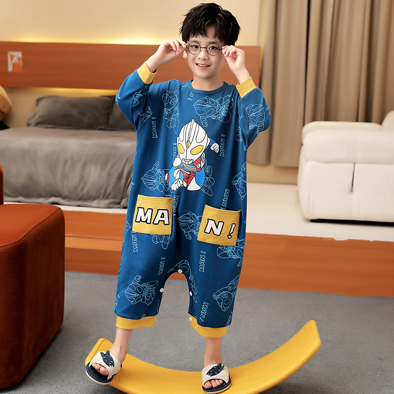 2022新款儿童连体男孩纯棉卡通睡衣 佰媛琪睡衣/家居服套装