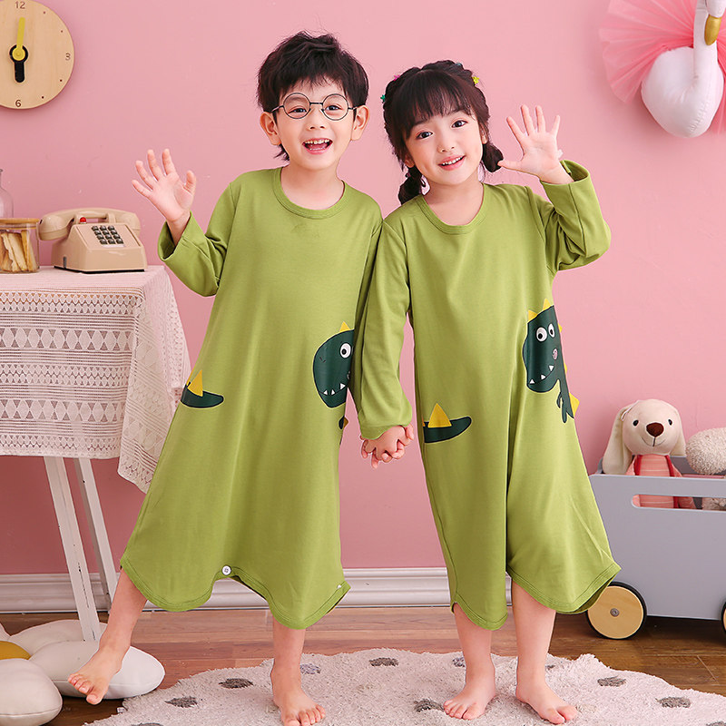 儿童睡裙纯棉春秋季中大童防踢被 佰媛琪睡衣/家居服套装