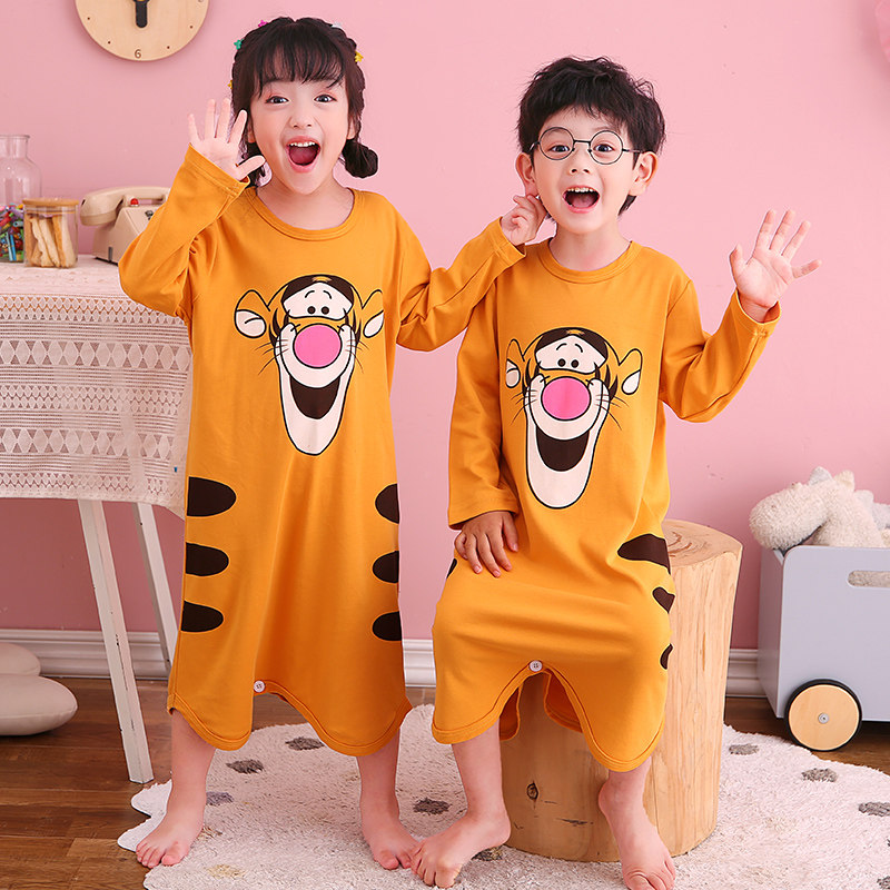 儿童睡裙纯棉春秋季中大童防踢被 佰媛琪睡衣/家居服套装