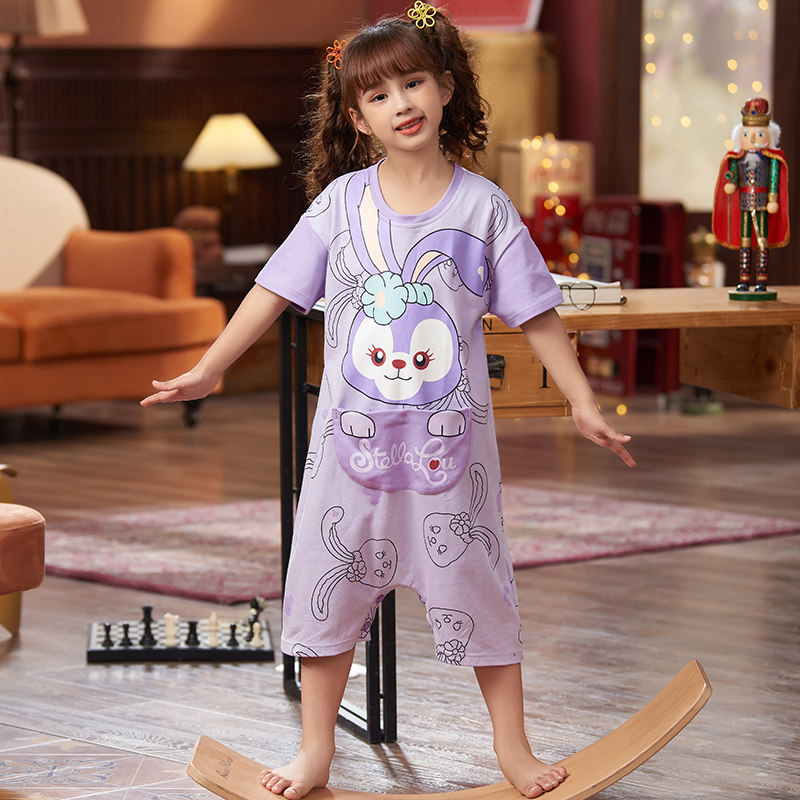 儿童女童夏天纯棉可爱公主睡衣 佰媛琪睡衣/家居服套装