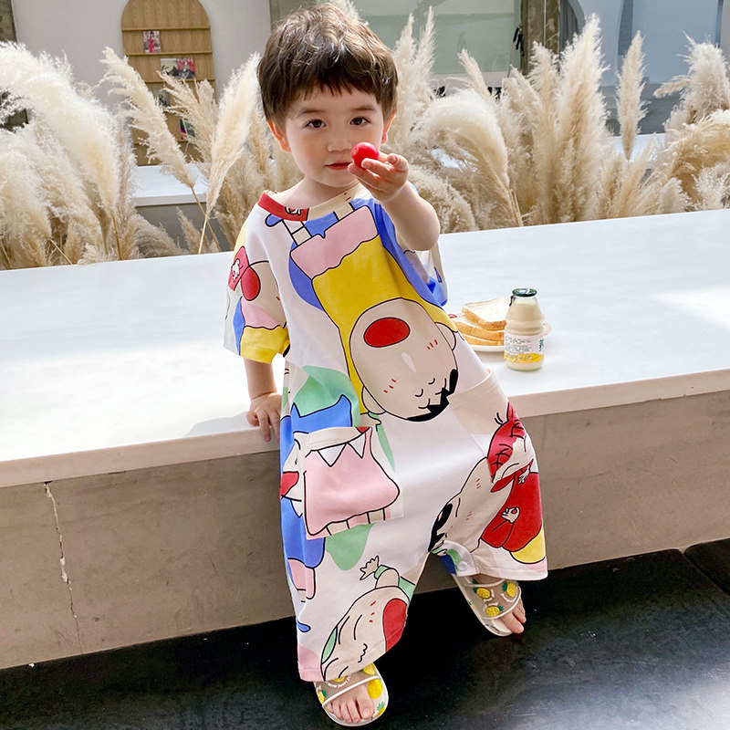 儿童男孩4-7-9岁10夏季纯棉男睡衣 佰媛琪睡衣/家居服套装