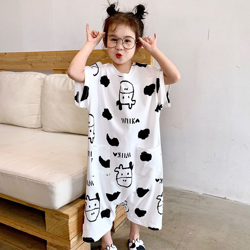 女童睡裙夏季纯棉小老虎可爱连体衣 佰媛琪睡衣/家居服套装