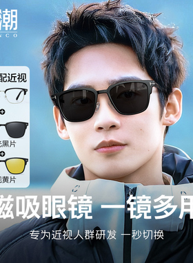 MOINCO近视磁吸偏光套镜可配度数
