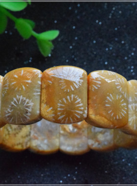 【收藏精品】天然珊瑚玉手排 大化玉化珊瑚玉手牌手排手串手镯
