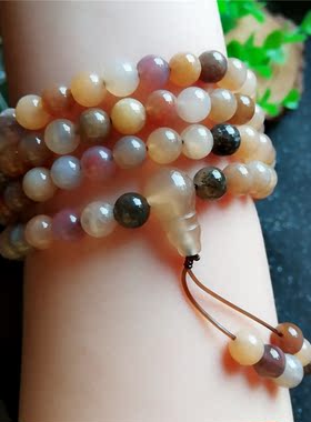 孤品天然手链珊瑚玉佛珠