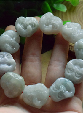 手链翡翠雕刻男女款佛头