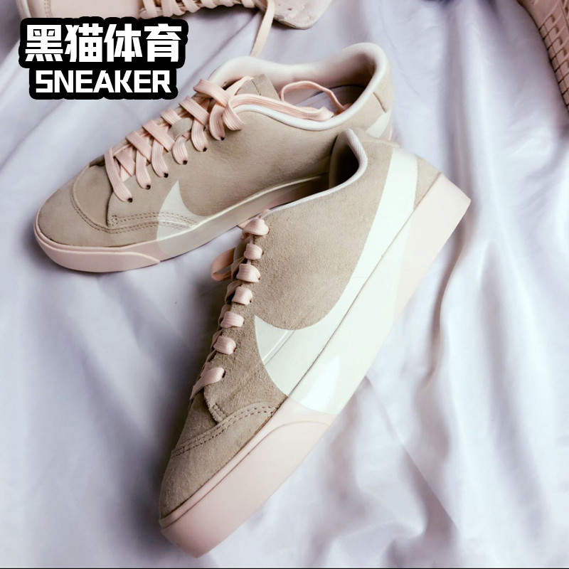 Nike Blazer City Low 开拓者 黑白大钩 女子休闲板鞋AV2253--001 - 图2